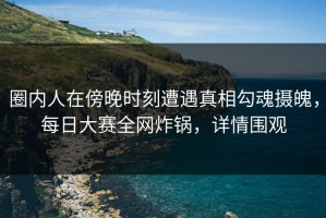 圈内人在傍晚时刻遭遇真相勾魂摄魄，每日大赛全网炸锅，详情围观