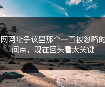51网网址争议里那个一直被忽略的时间点，现在回头看太关键