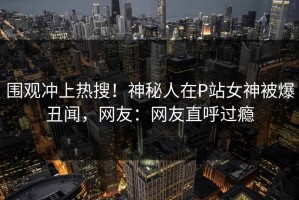 围观冲上热搜！神秘人在P站女神被爆丑闻，网友：网友直呼过瘾