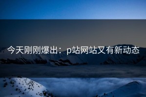 今天刚刚爆出：p站网站又有新动态