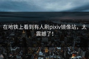 在地铁上看到有人刷pixiv镜像站，太震撼了！