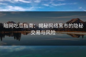 暗网吃瓜指南：揭秘网络黑市的隐秘交易与风险