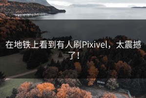 在地铁上看到有人刷Pixivel，太震撼了！