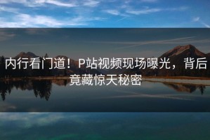 内行看门道！P站视频现场曝光，背后竟藏惊天秘密