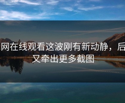 51网在线观看这波刚有新动静，后面又牵出更多截图