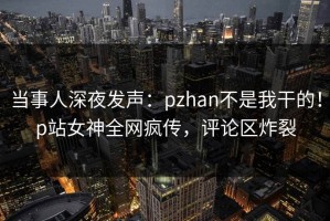 当事人深夜发声：pzhan不是我干的！p站女神全网疯传，评论区炸裂