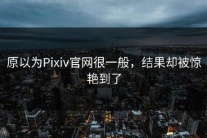 原以为Pixiv官网很一般，结果却被惊艳到了