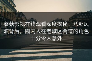蘑菇影视在线观看深度揭秘：八卦风波背后，圈内人在老城区街道的角色十分令人意外