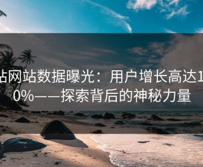 p站网站数据曝光：用户增长高达1320%——探索背后的神秘力量
