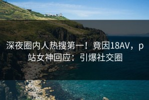 深夜圈内人热搜第一！竟因18AV，p站女神回应：引爆社交圈