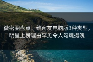 微密圈盘点：维密友电脑版3种类型，明星上榜理由罕见令人勾魂摄魄
