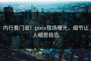 内行看门道！pixiv现场曝光，细节让人细思极恐