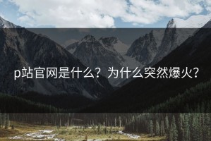 p站官网是什么？为什么突然爆火？