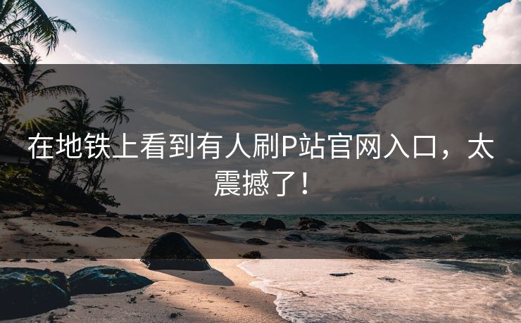 在地铁上看到有人刷P站官网入口，太震撼了！