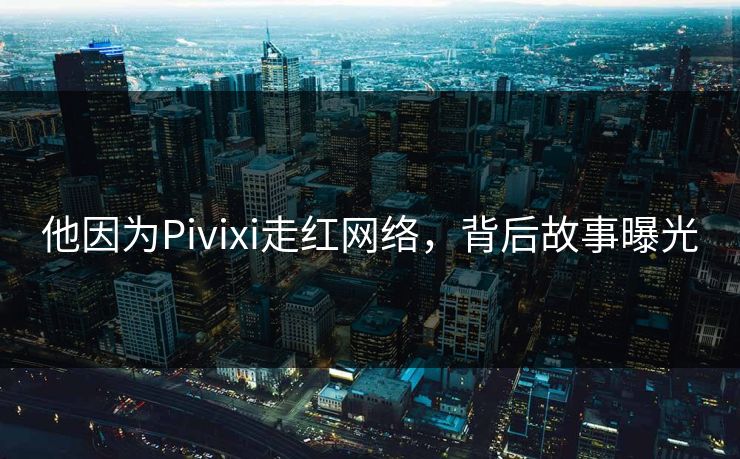 他因为Pivixi走红网络，背后故事曝光