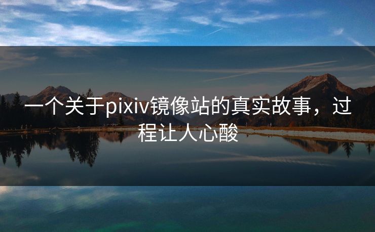 一个关于pixiv镜像站的真实故事，过程让人心酸