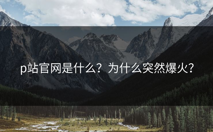 p站官网是什么？为什么突然爆火？