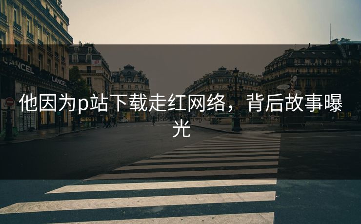 他因为p站下载走红网络，背后故事曝光