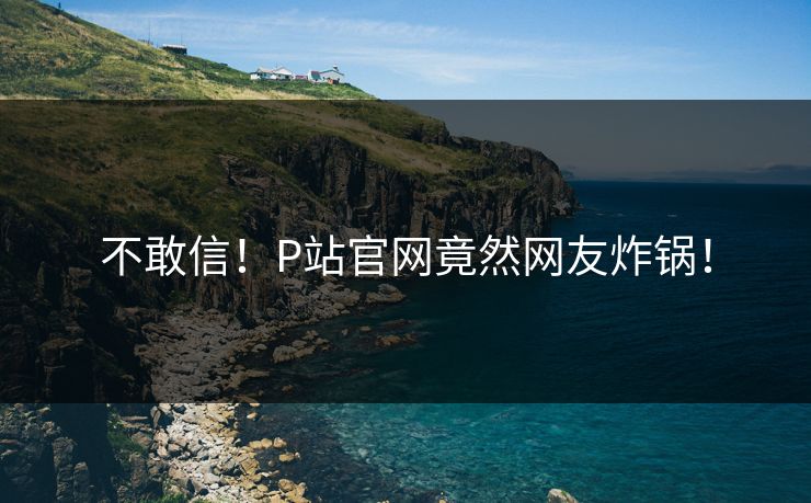 不敢信！P站官网竟然网友炸锅！