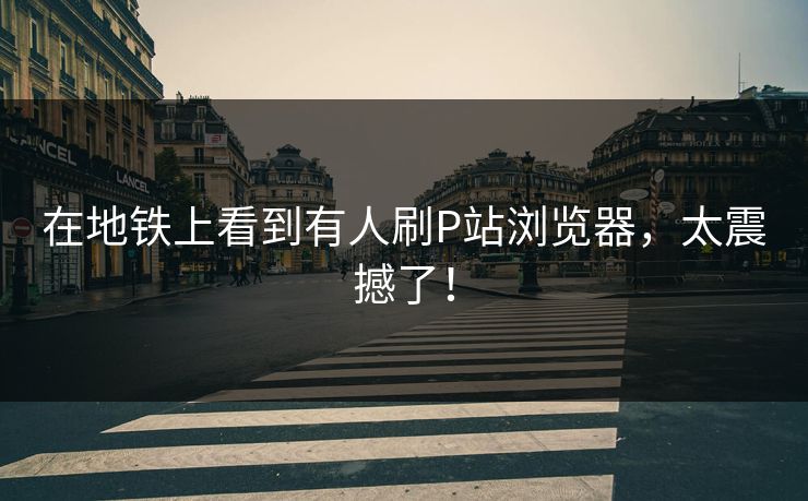 在地铁上看到有人刷P站浏览器，太震撼了！