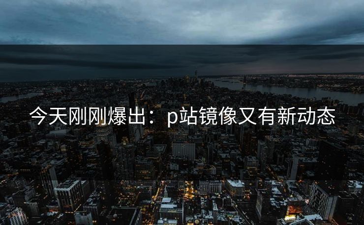 今天刚刚爆出：p站镜像又有新动态